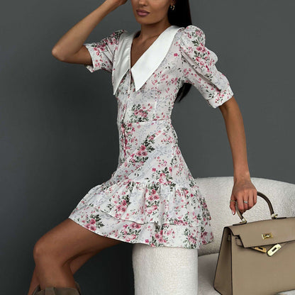 Yvonne Short Sleeve Floral Mini Dress