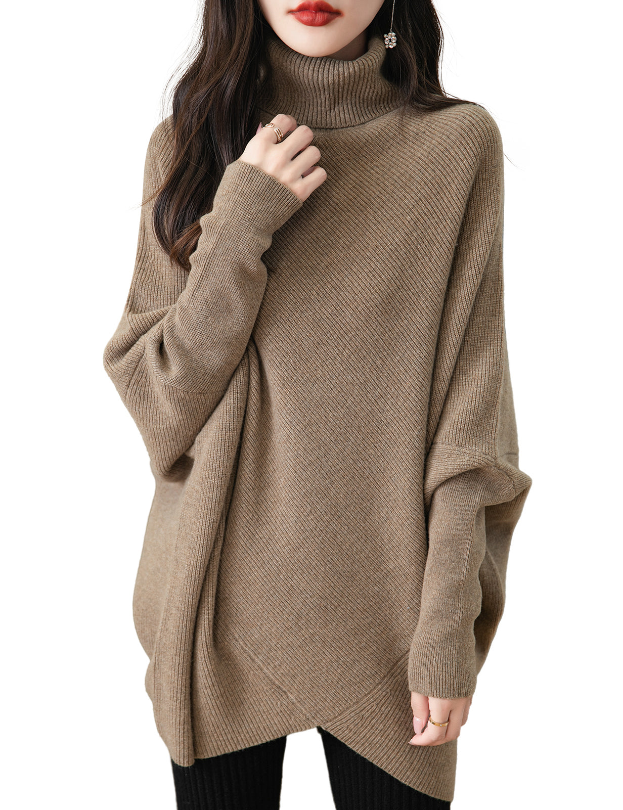 Eliza Woman Turtleneck Oversized Sweater