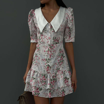 Yvonne Short Sleeve Floral Mini Dress