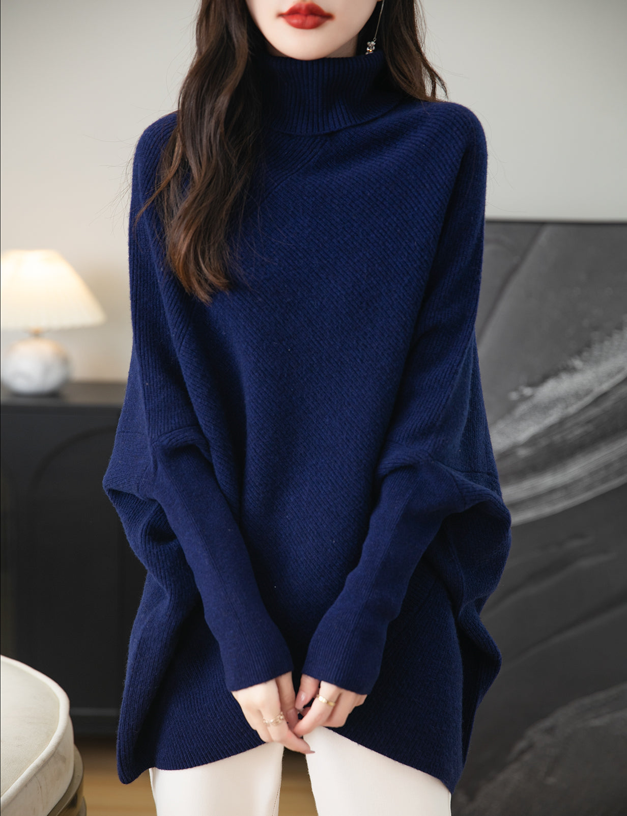 Eliza Woman Turtleneck Oversized Sweater