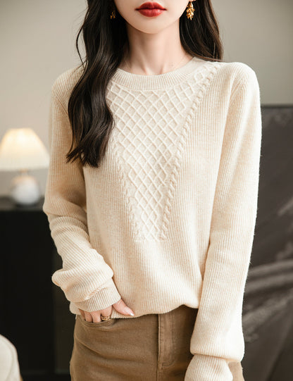 Belinda Woman Crewneck Long Sleeve Knit Sweater