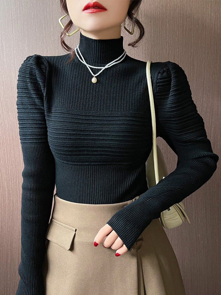 Dorothy Solid Knitted Women Turtleneck Sweater