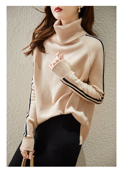 Barbara Ruffles  Long Sleeve Turtleneck Woman Sweater