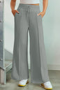 Drawstring Wide Leg Pants with Pockets