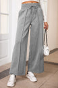 Drawstring Wide Leg Pants with Pockets