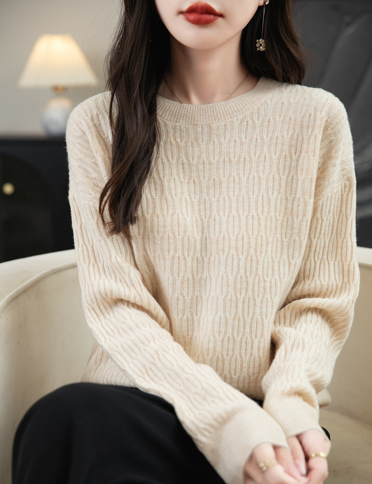 Cheryl Woman Wool Crew Neck Sweater