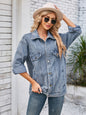 Button Up Long Sleeve Denim Jacket