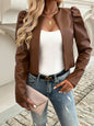 Devine Open Front Puff Sleeve Jacket