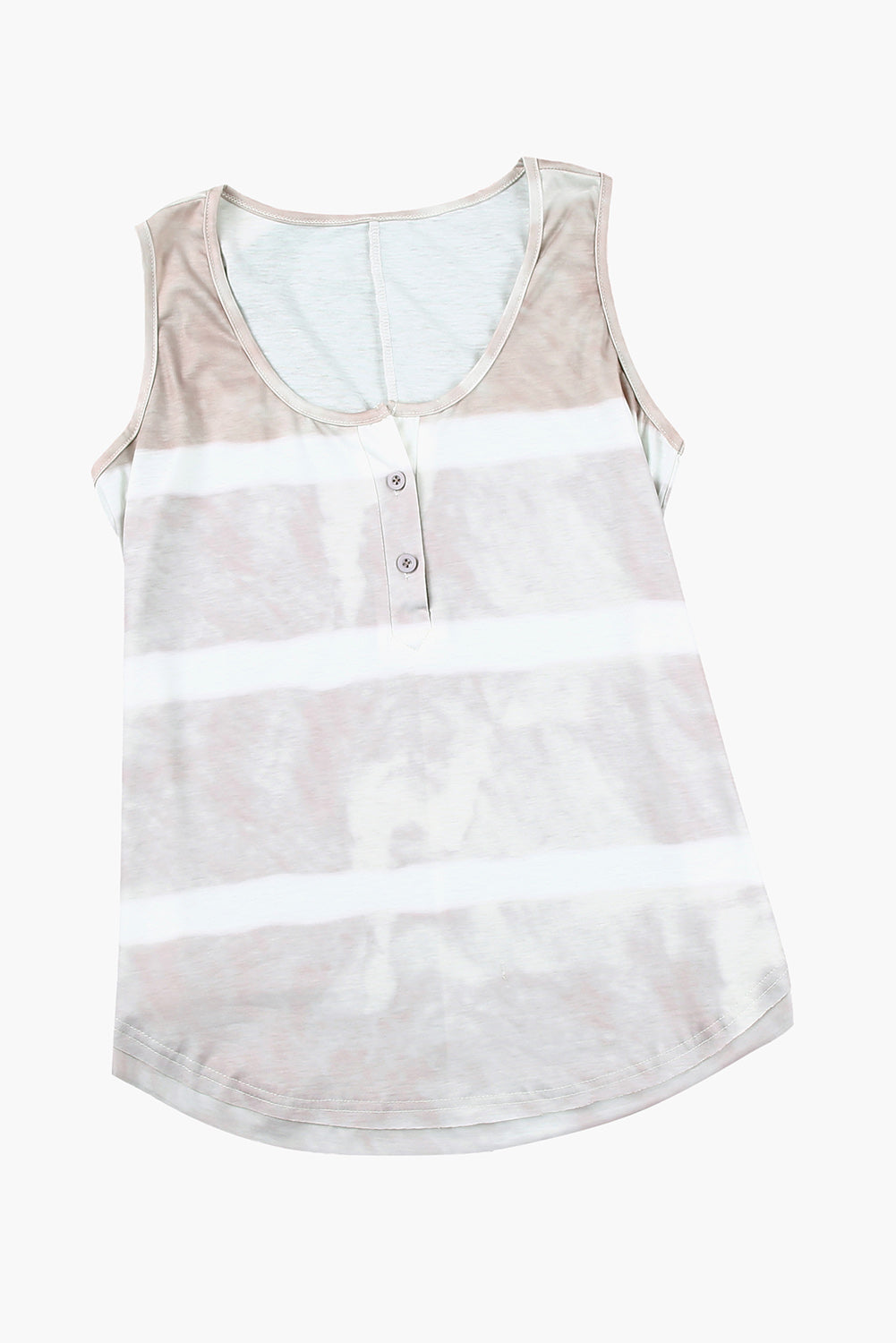 Berry Colored Tie Dye Button Front Scoop Neck Tank Top