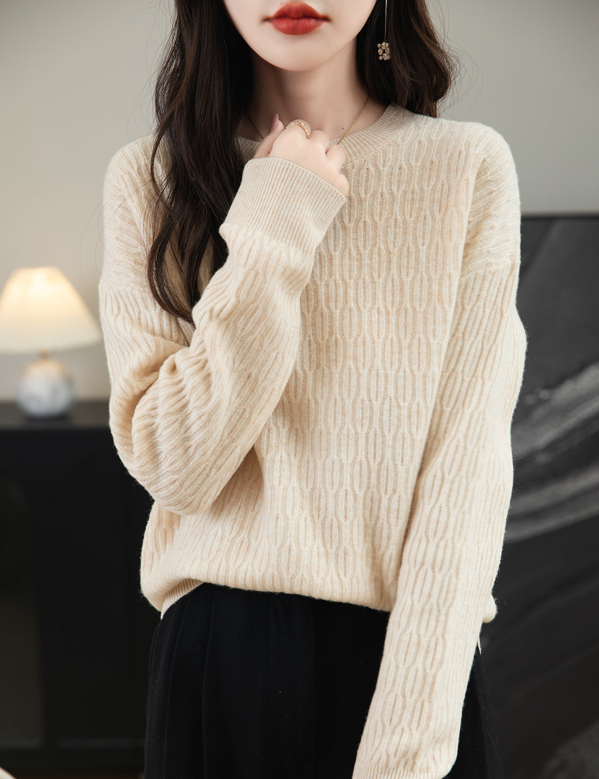 Cheryl Woman Wool Crew Neck Sweater