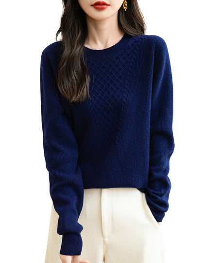 Belinda Woman Crewneck Long Sleeve Knit Sweater