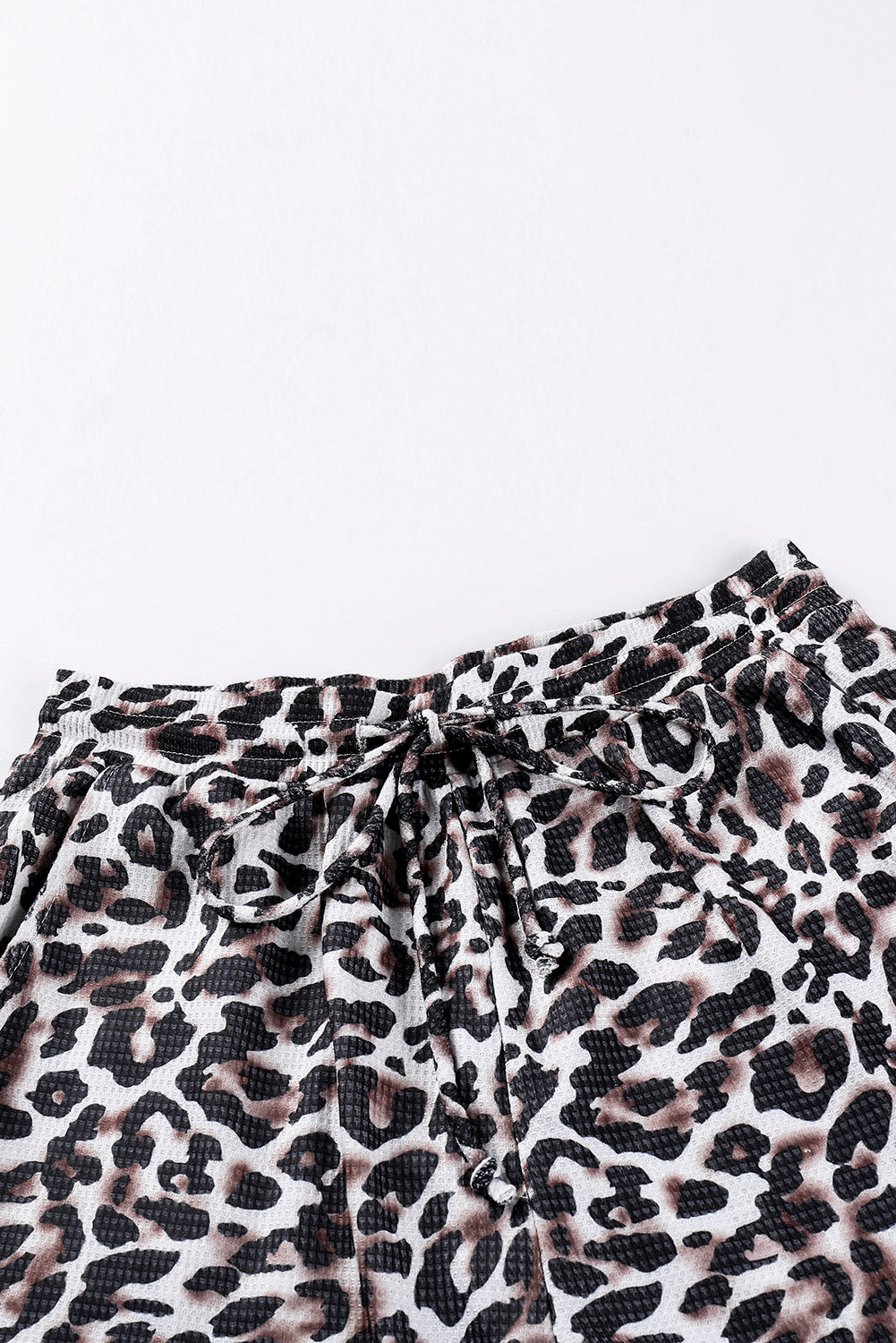 Cheetah Casual Colorblock Leopard Drawstring Shorts