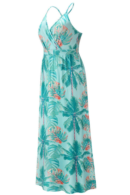 Crisscross Printed Surplice Cami Dress