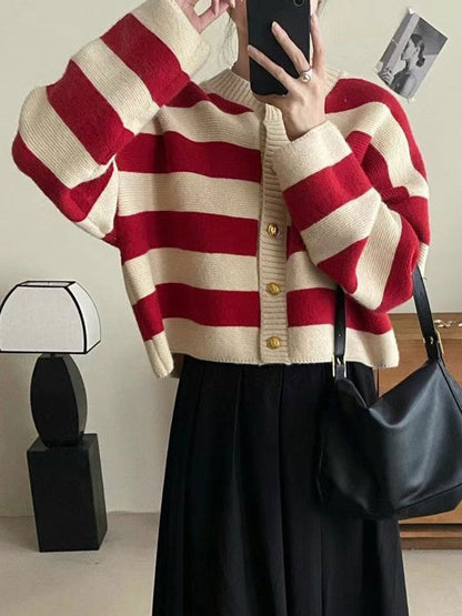 Susan Women Knitted Striped Sweater