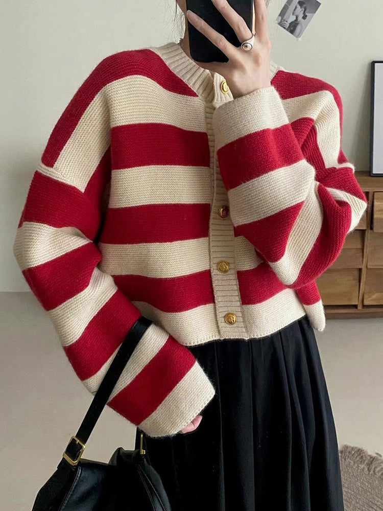 Susan Women Knitted Striped Sweater