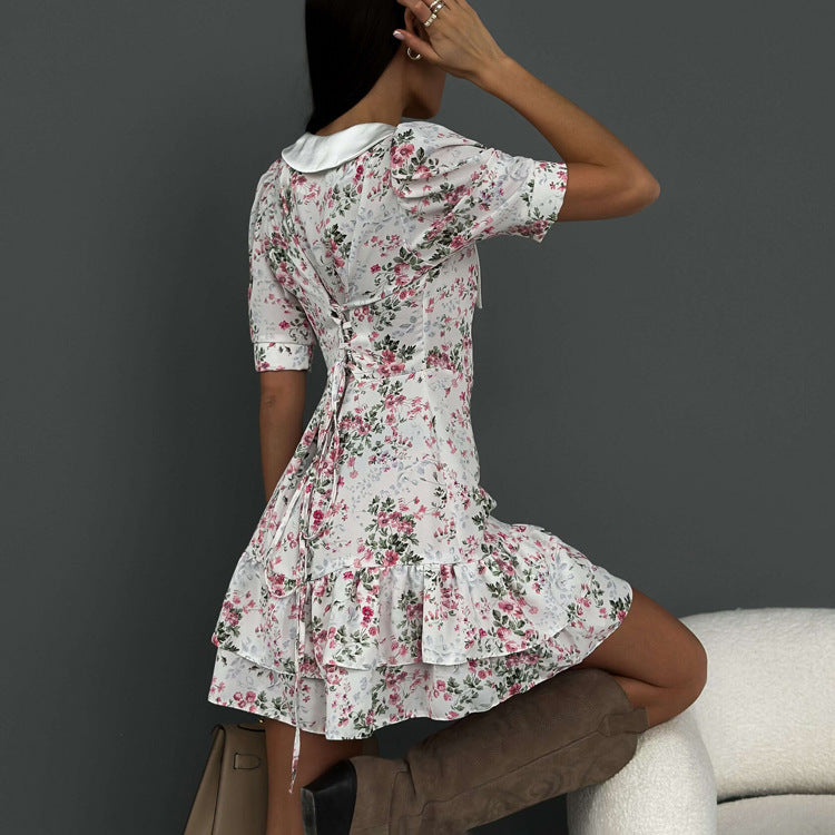 Yvonne Short Sleeve Floral Mini Dress