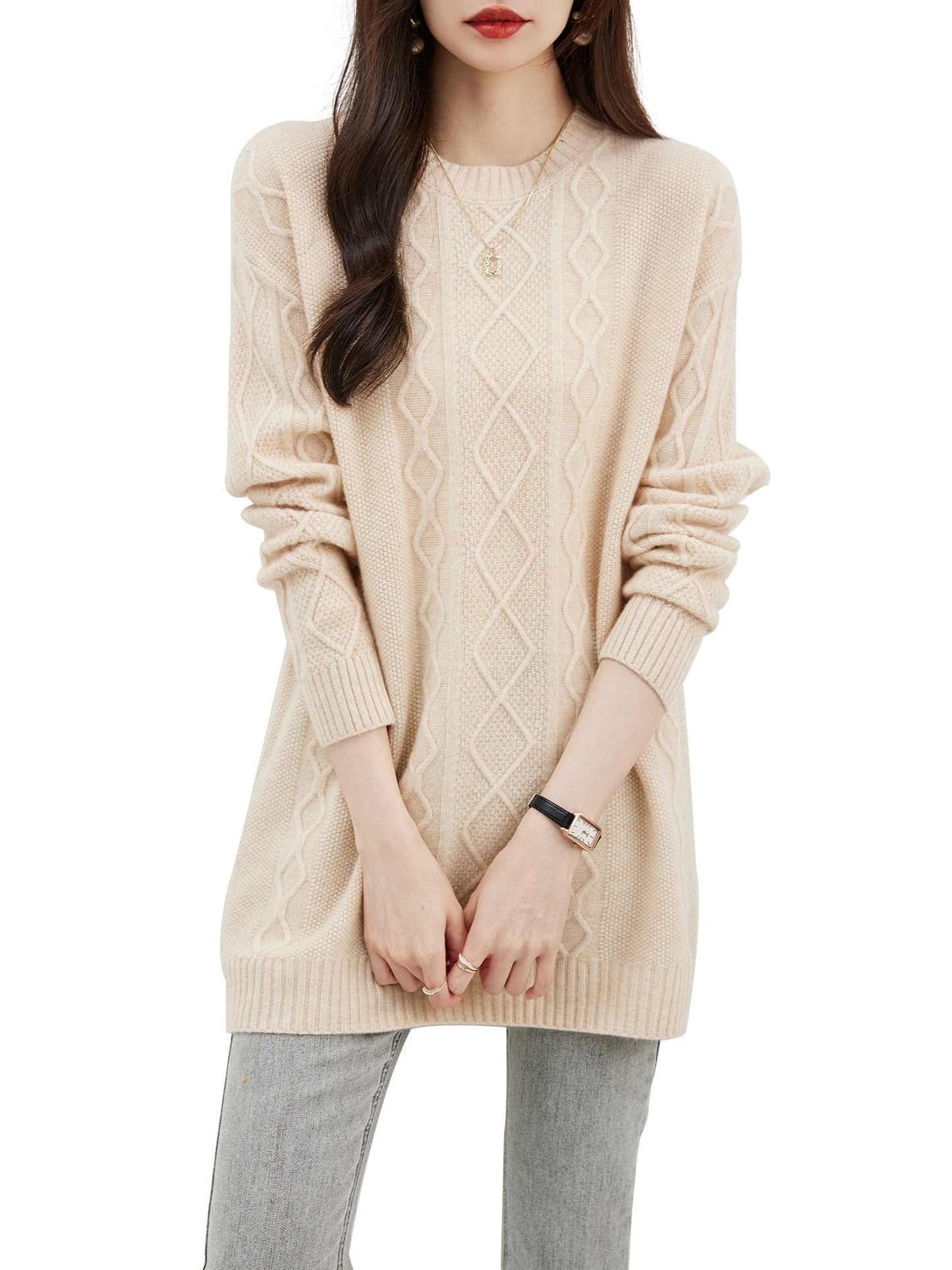 Yvonne Woman Long Sleeve Sweater