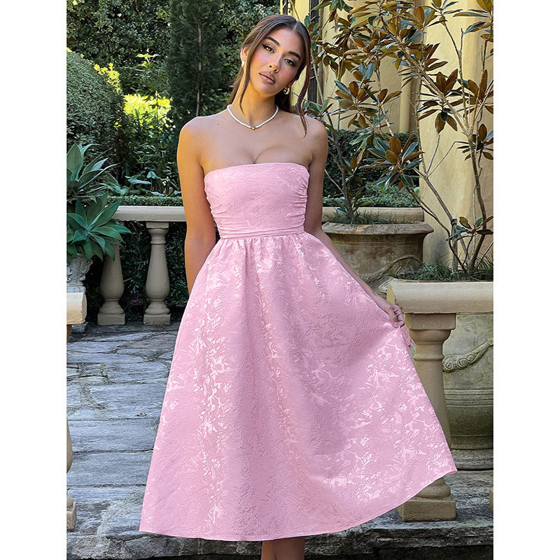 Tara Strapless Backless Sexy Midi Dress