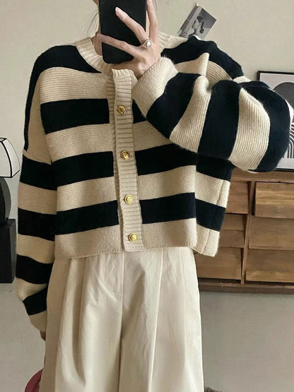 Susan Women Knitted Striped Sweater