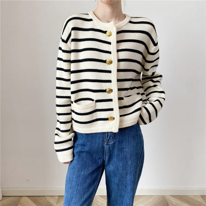 Carrie Vintage Striped Women Sweater