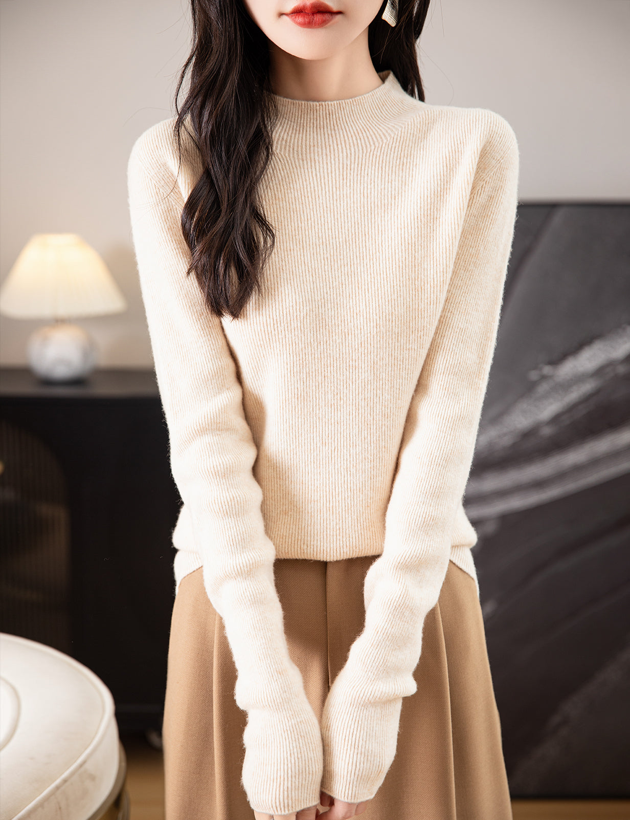 Victoria Woman Long Sleeve Knitted Sweater