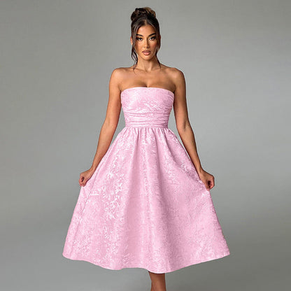 Tara Strapless Backless Sexy Midi Dress