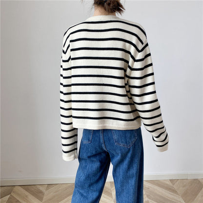 Carrie Vintage Striped Women Sweater