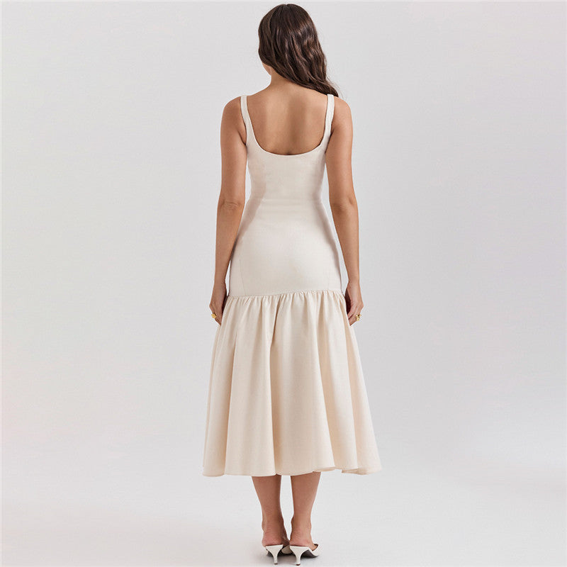 Tara Woman Backless Maxi Fishtail Dress