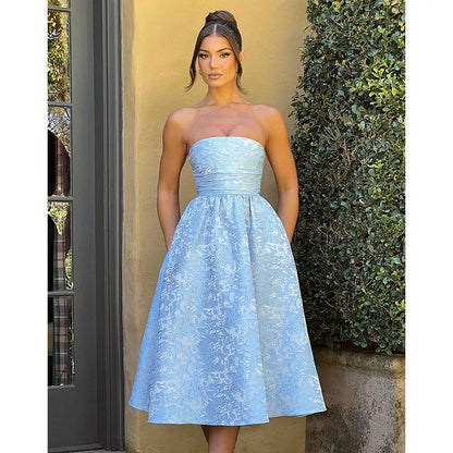 Tara Strapless Backless Sexy Midi Dress