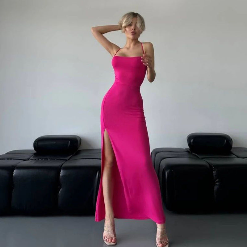 Ethel Solid Split Maxi Dress