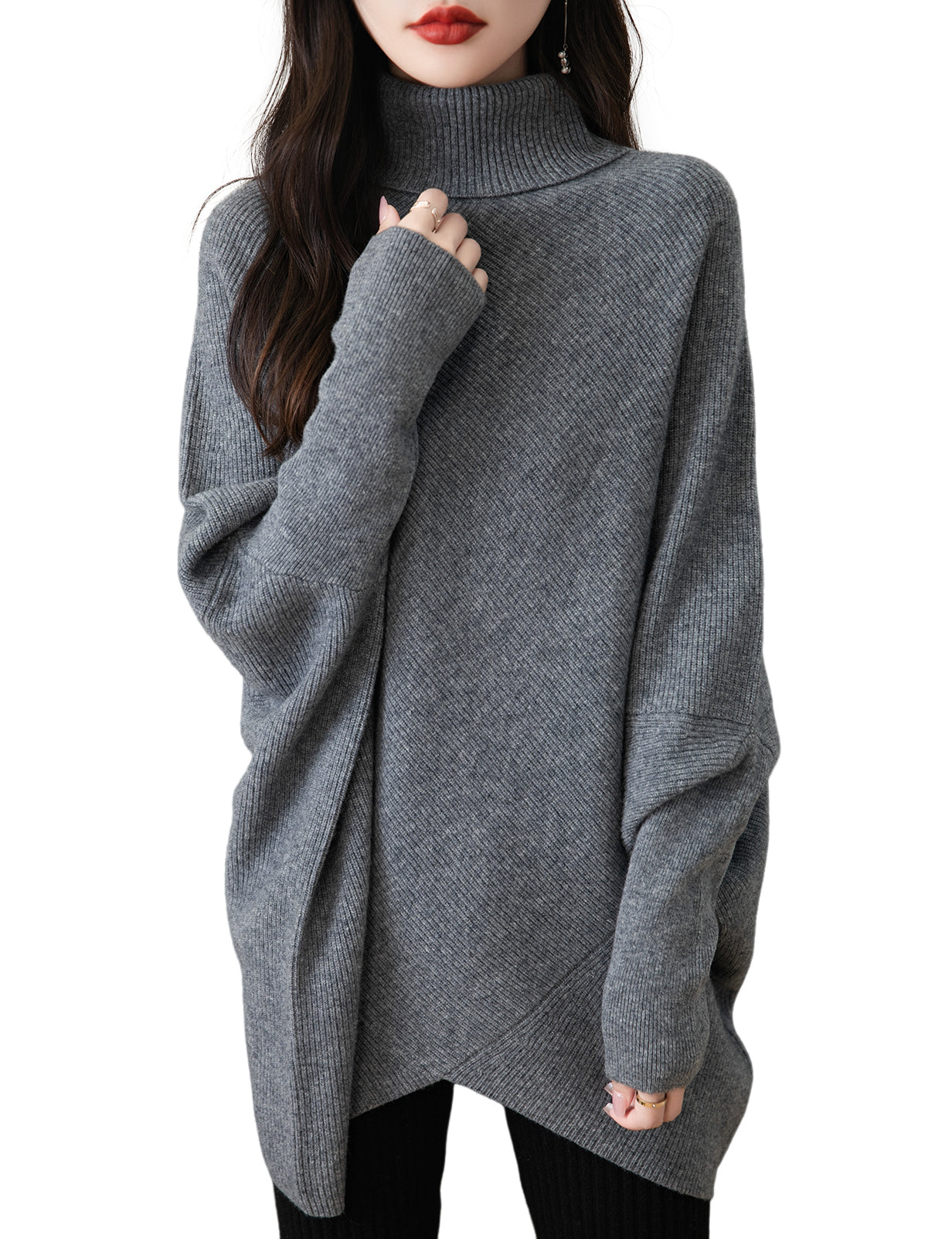 Eliza Woman Turtleneck Oversized Sweater