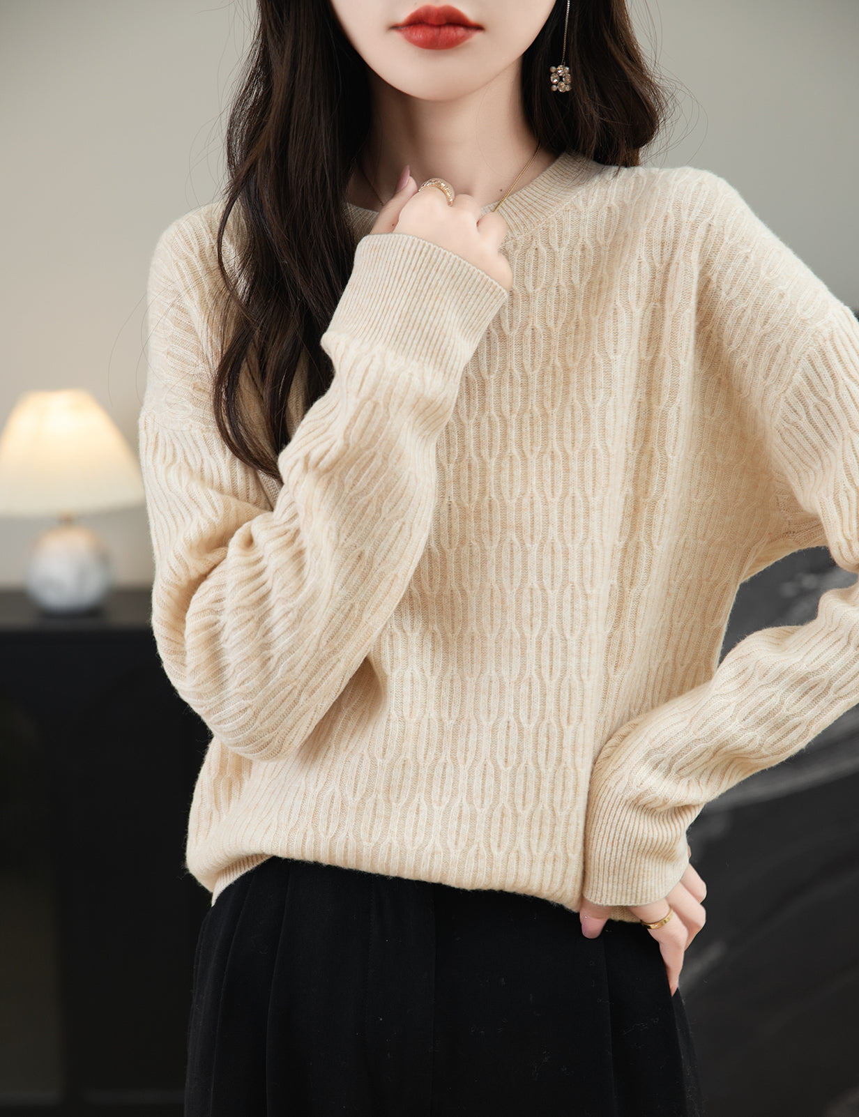 Cheryl Woman Wool Crew Neck Sweater