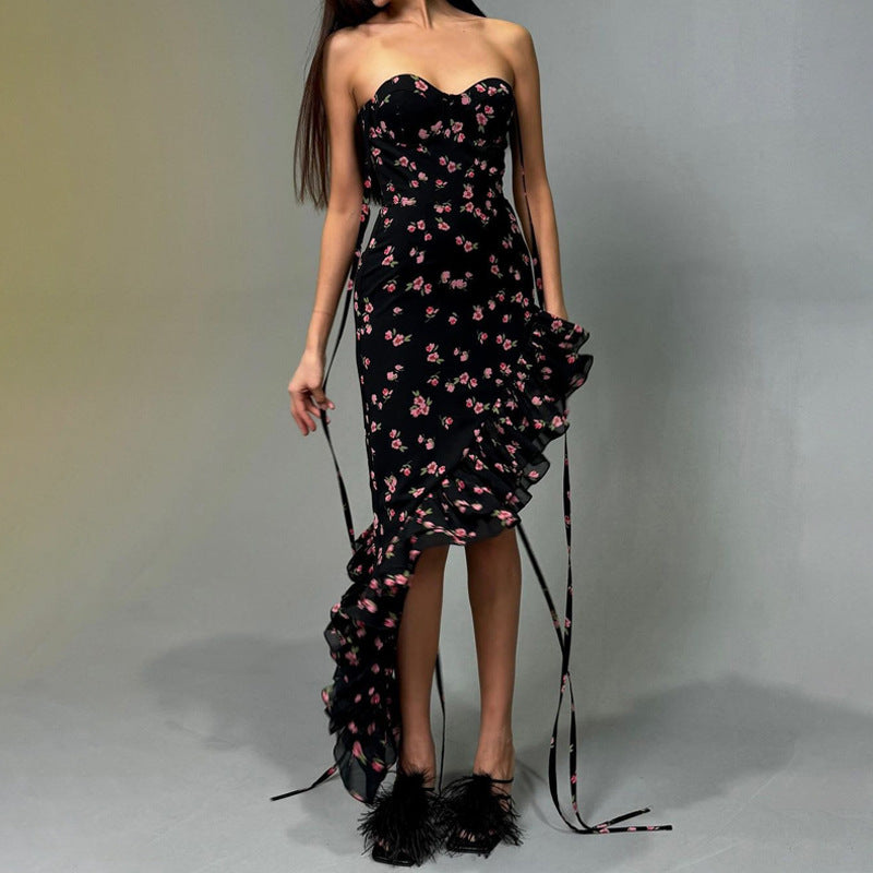 Sylvia Floral Slit Long Dress