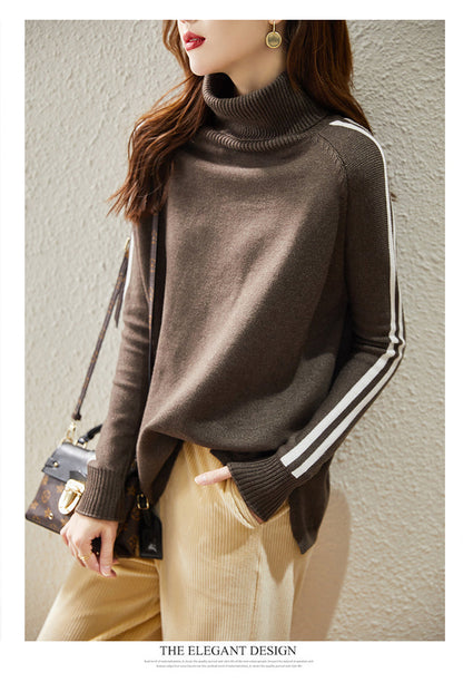 Barbara Ruffles  Long Sleeve Turtleneck Woman Sweater