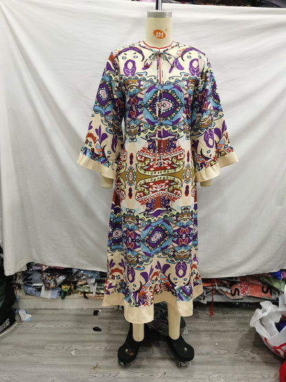 Amoi Women Printed Midi Dress