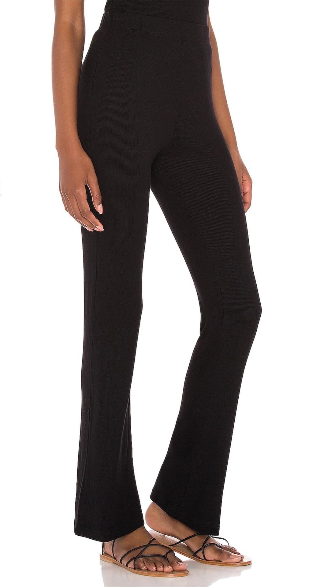 Hip Slimming Slim Fit Sexy Hip Tight Mop Pants Black Bell-Bottoms Spring Summer