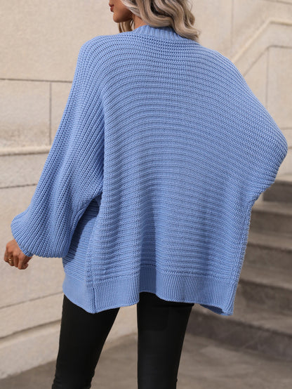 Autumn Winter Knitting Women Single Breasted Solid Color Knitted Cardigan Loose Sweater Women