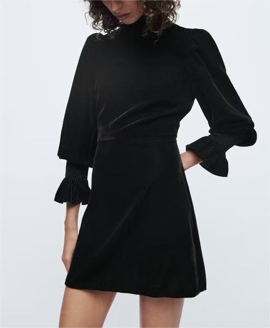 Autumn Winter Women Clothing Mini Slim Pullover Dress Short Dress