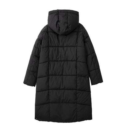 Winter Casual Retro Hooded Collar Loose Warm Cotton Padded Coat Women