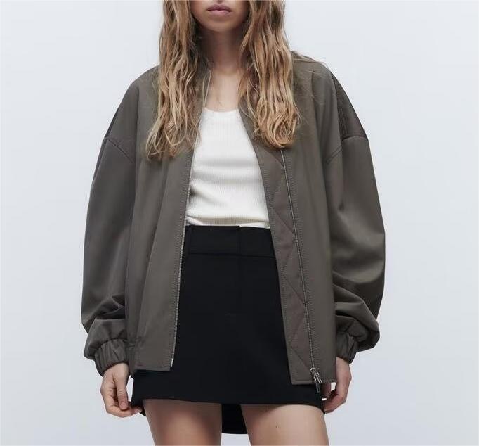 Women Urban Casual Loose Varsity Jacket