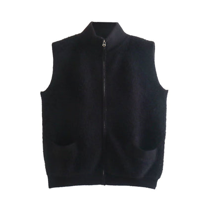 Women Fall Winter Loose Casual Zipper Vest