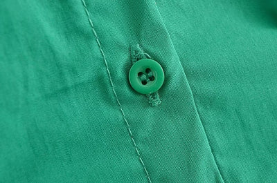 Fall Vacation Green Women Clothing  Casual Waist Tight Shirt Long Sleeve Slim Dress