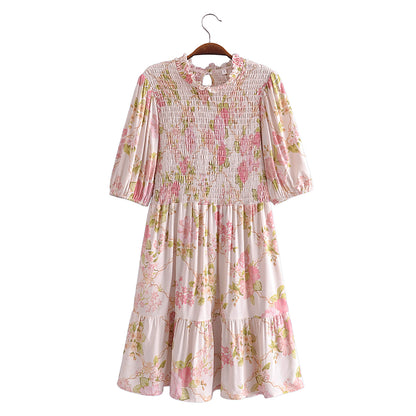 Chiffon Dress Loose New Women Printed Marathon Dress