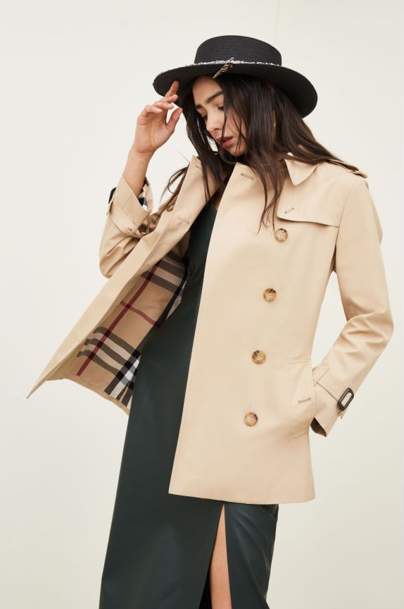 Element Trench Coat for Women Mid Length Fried Street Small British Spring Autumn Coat Women