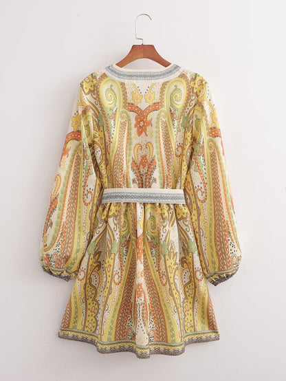 Summer Women Clothing Printed Shirt Dress