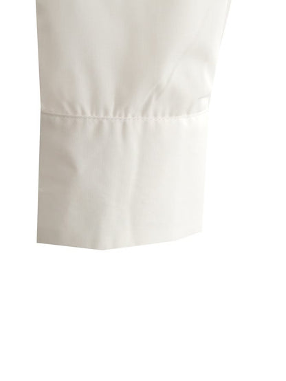 Women Collared Single Breasted Loose Hem Irregular Asymmetric Niche Sexy Shirt High Waist Short Super Cropped Small Shirt Top