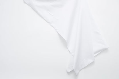 Spring Women Clothing Halterneck off-Shoulder Solid Color Hem Irregular Asymmetric Vest Top