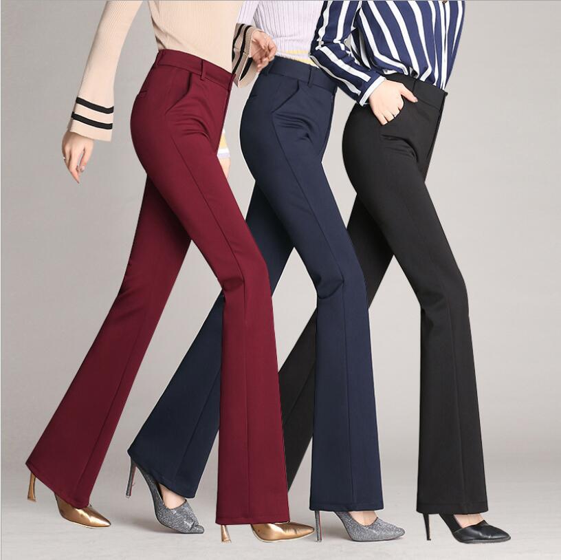 New Bootcut Trousers Trousers Plus Size Bell-Bottom Pants Work Pant Women Pants Straight High Waist Work Pants Work Pant Women