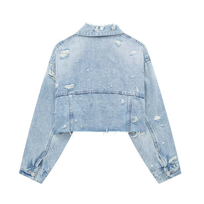 Summer Women Clothing Loose Short Denim Jacket Coat