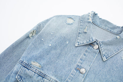 Summer Women Clothing Loose Short Denim Jacket Coat